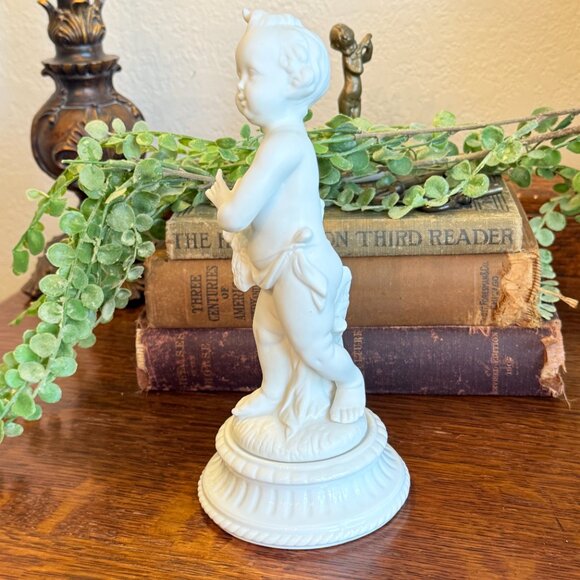 Vintage Andrea by Sadik Porcelain Bisque Putti Figurine - Picture 9 of 15